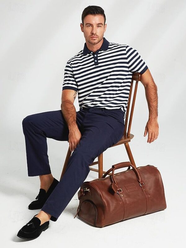 Alternative view of Men’s Versatile Leather Weekender Bag with Integrated Shoe