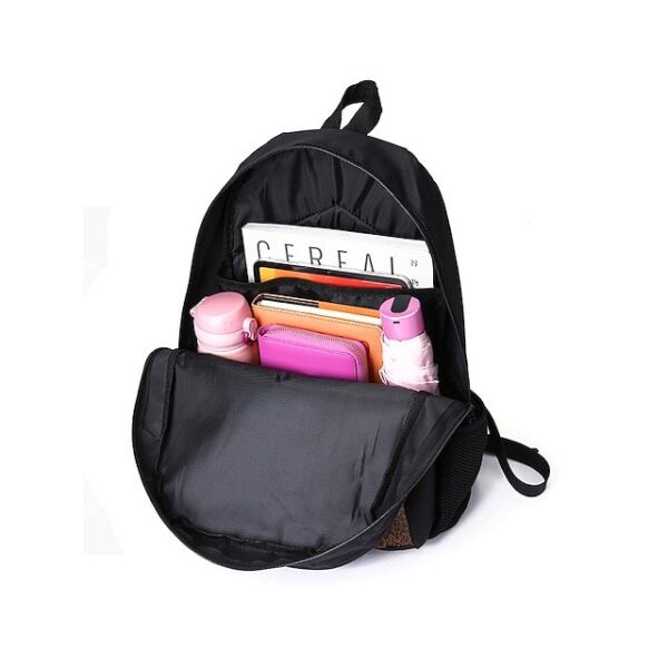 Alternative view of Black Cat Zipper Design Backpack