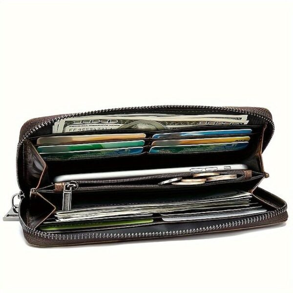 Alternative view of Men’s Cowhide Wallet with Zipper