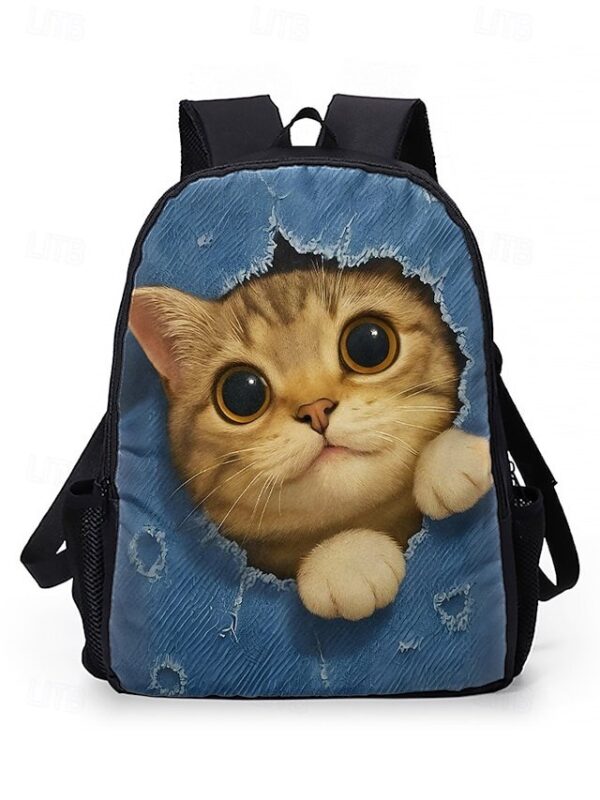 Kids’ Cat Polyester Backpack