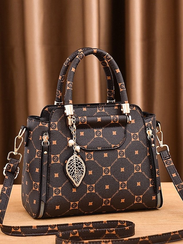 Elegant Women’s Faux Leather Handbag with Red Accents - Image 8