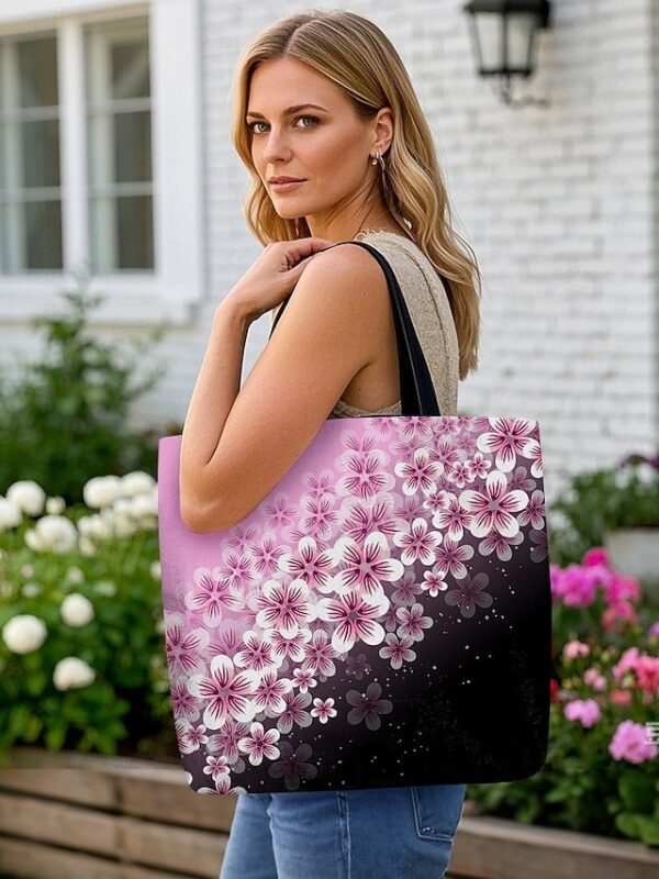 Alternative view of Women’s Floral Polyester Tote Bag