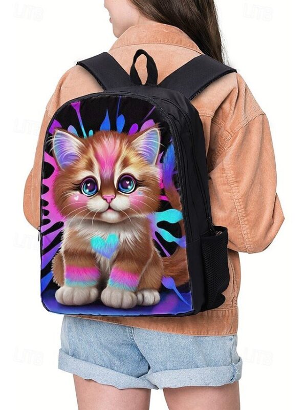 Alternative view of Kids 3-piece Colorful Cat Backpack Set