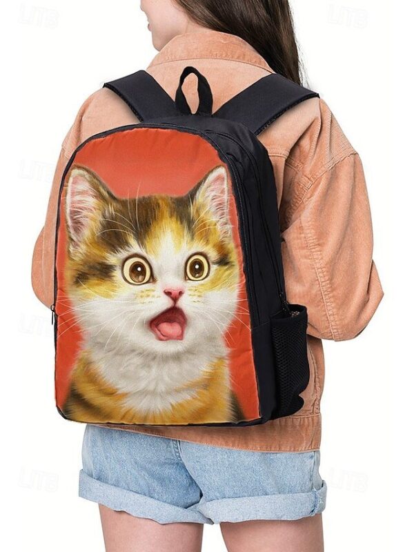 Alternative view of Kids Cute Cat Theme Three-piece Backpack Set