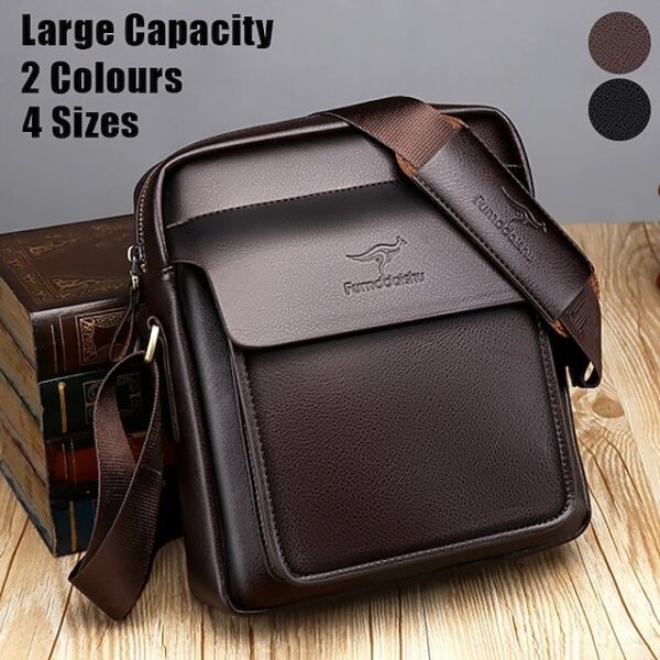Men’s Faux Leather Crossbody Bag