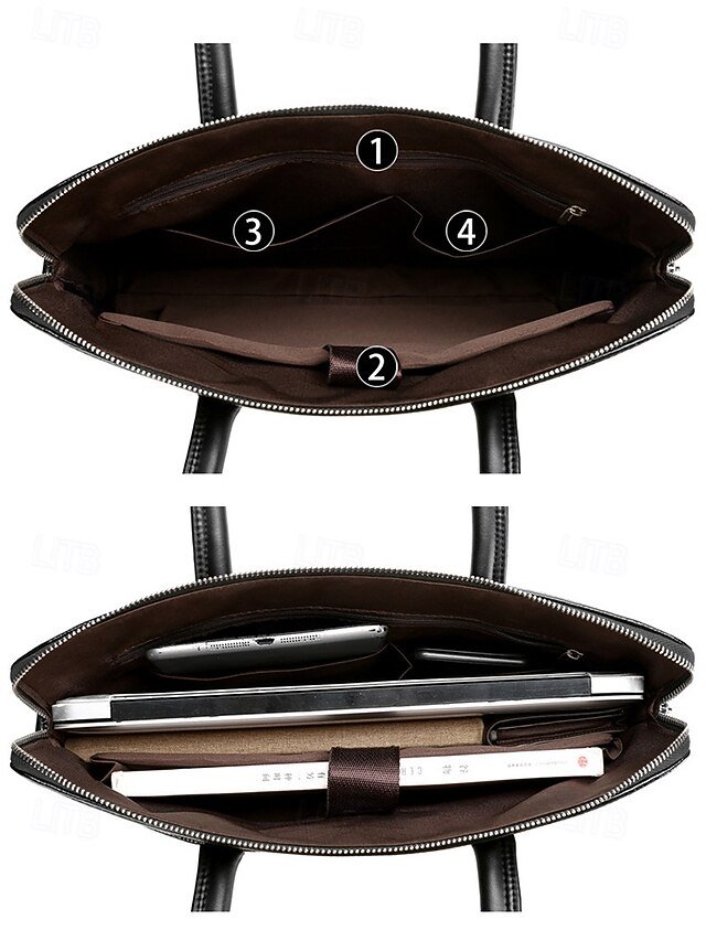 Men’s Faux Leather Business Briefcase - Image 6