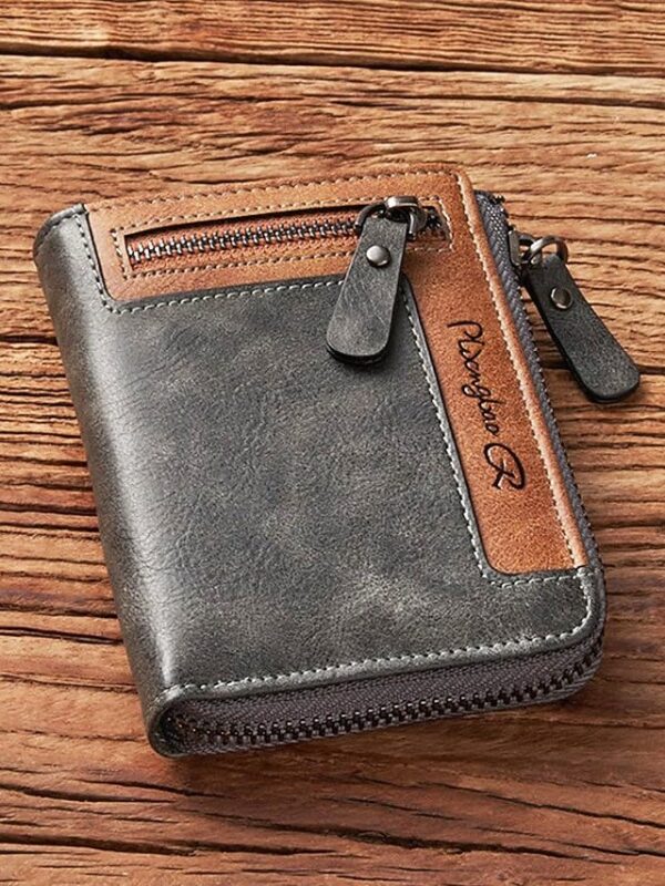 Alternative view of Men’s Faux Leather Wallet with Zipper