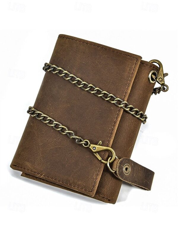 Alternative view of Men’s Genuine Leather Wallet with Key Slot & Chain