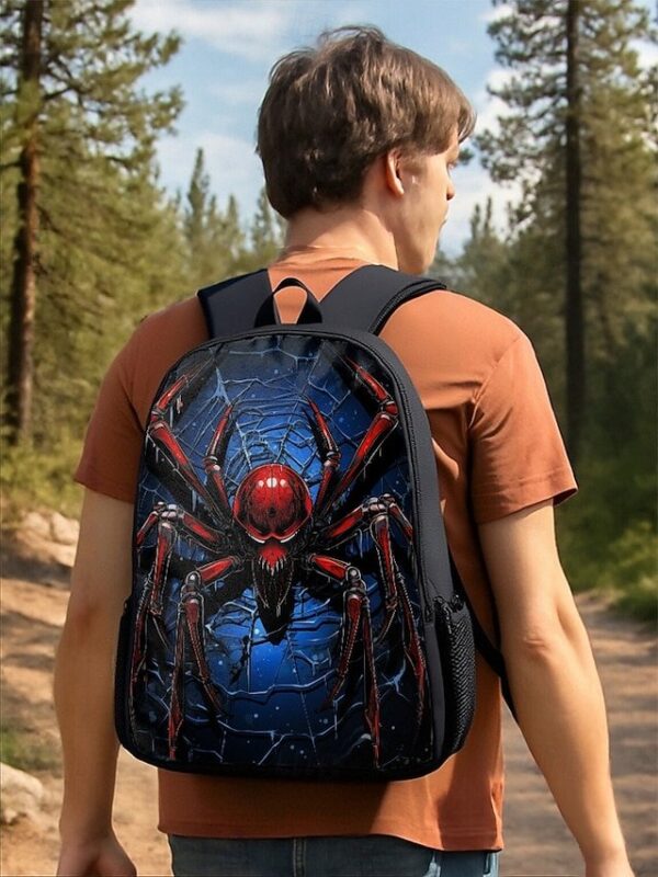 Alternative view of Men’s Large Capacity Spider Print Backpack