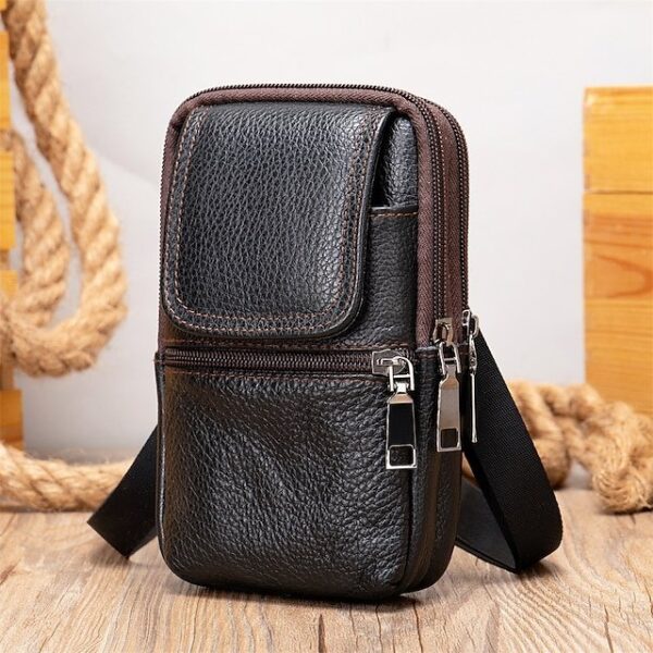 Men’s Leather Crossbody Shoulder Bag