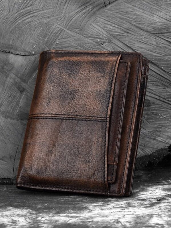 Men’s Leather Wallet with Zipper