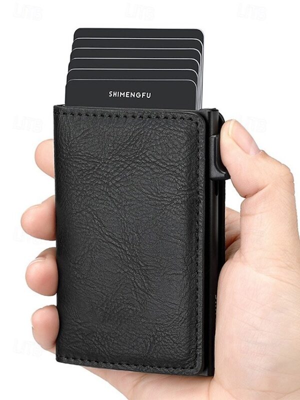Alternative view of Men’s RFID Blocking Carbon Fiber Pattern Wallet
