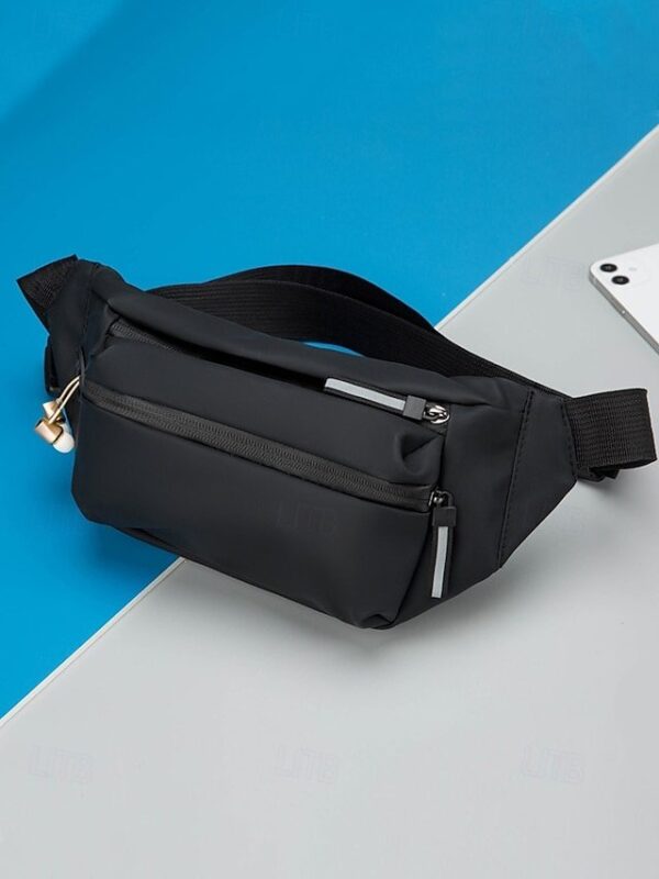 Men’s Nylon Crossbody Bag with Zipper