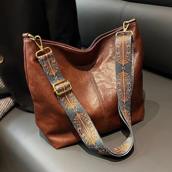 Alternative view of Unisex Faux Leather Crossbody Bag