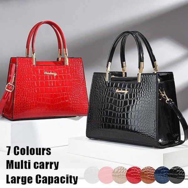 Women’s Faux Leather Handbag with Zipper