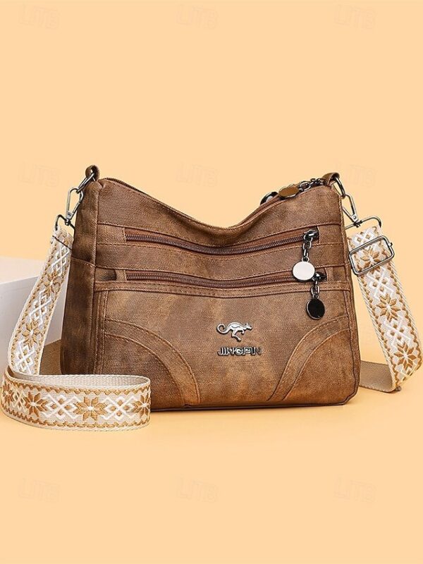 Alternative view of Women’s Brown Faux Leather Crossbody Bag