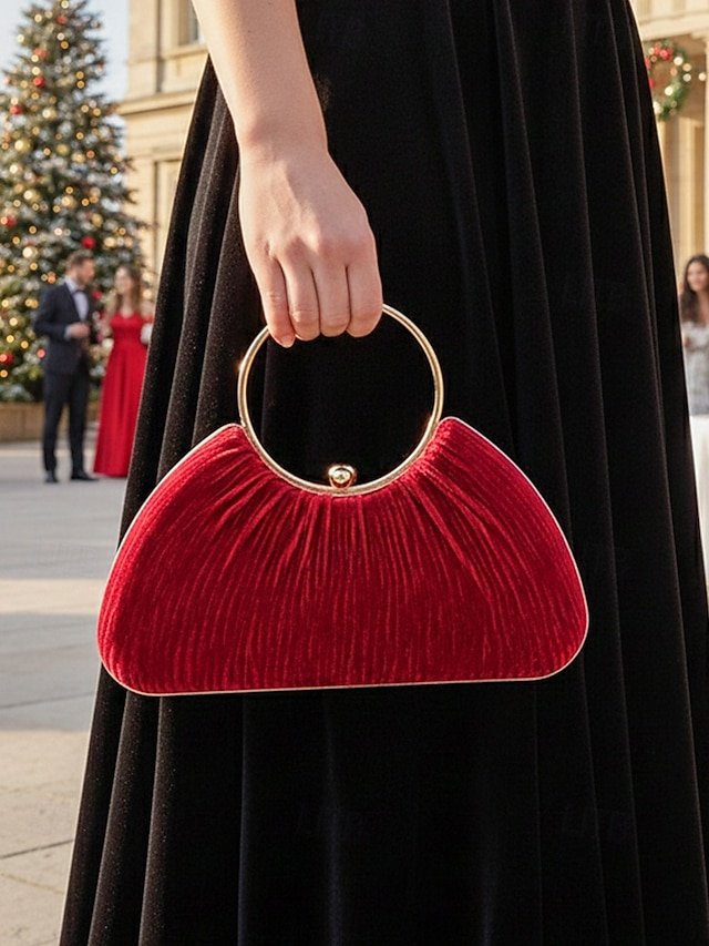 Women’s Christmas Party Velvet Handbag - Image 3