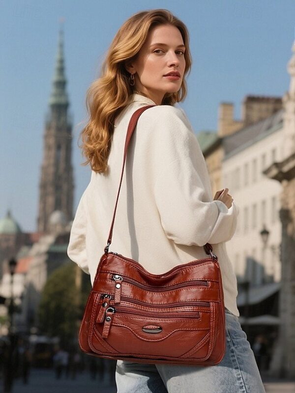 Alternative view of Women’s Lightweight Faux Leather Crossbody Bag