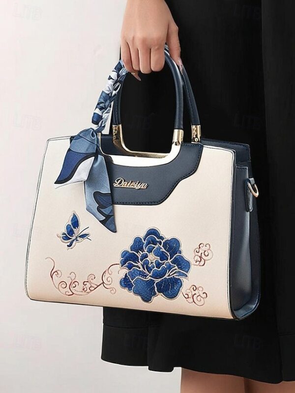 Alternative view of Women’s Embroidered Faux Leather Handbag