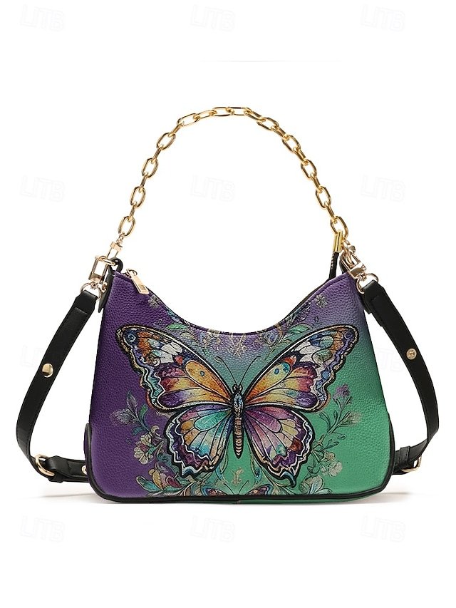 Women’s Faux Leather Shoulder Bag with Adjustable Strap