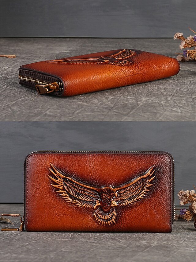 Women’s Leather Wallet with Zipper - Image 6