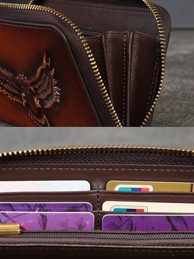Women’s Leather Wallet with Zipper - Image 8