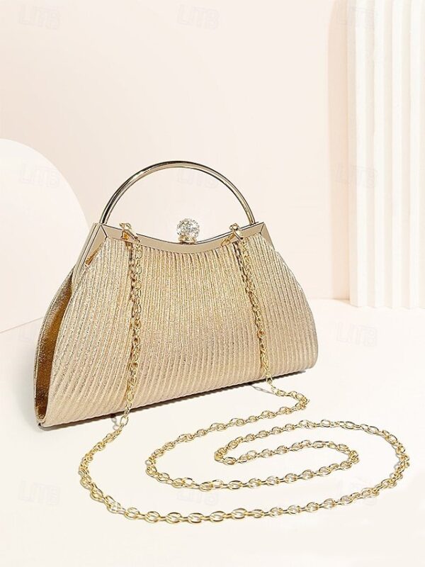 Alternative view of Women’s Gold Pleated Evening Handbag
