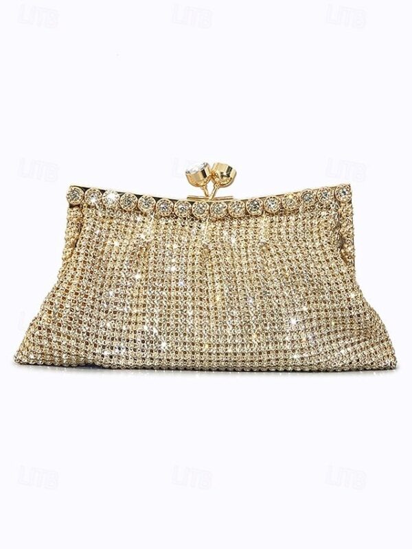 Women’s Green Sage Rhinestone Clutch Purse
