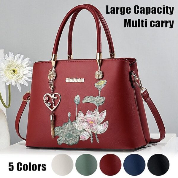 Women’s Embroidered Faux Leather Crossbody Bag