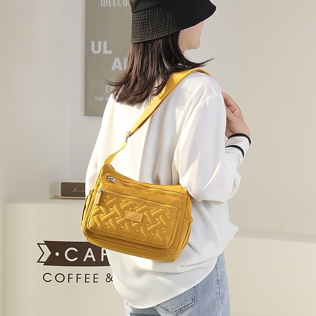 Women’s Multi-Pocket Nylon Crossbody Bag - Image 2
