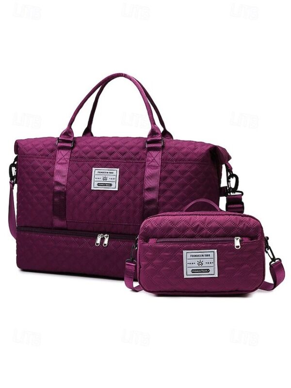 Women’s Quilted Nylon Duffel Bag Set