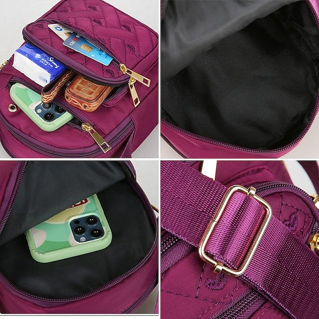 Women’s Quilted Nylon Crossbody Bag - Image 2