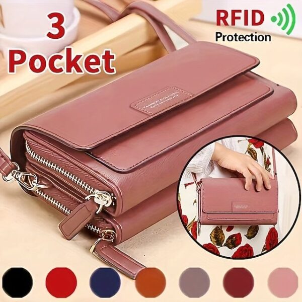 Women’s RFID Blocking Crossbody Wallet Purse