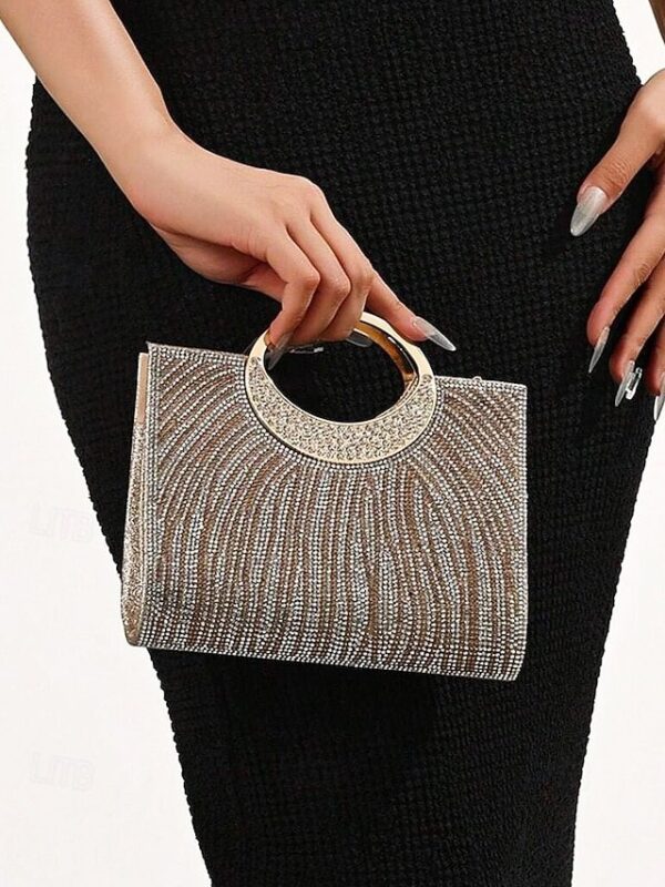 Alternative view of Women’s Rhinestone Evening Clutch Bag with Round Handle