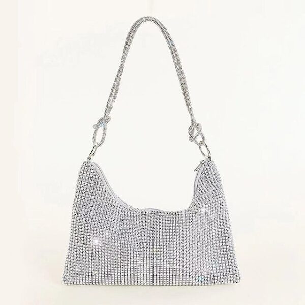 Women’s Silver Rhinestone Shoulder Bag