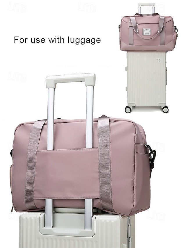 Women’s Travel Duffel Bag with Shoe Compartment - Image 4