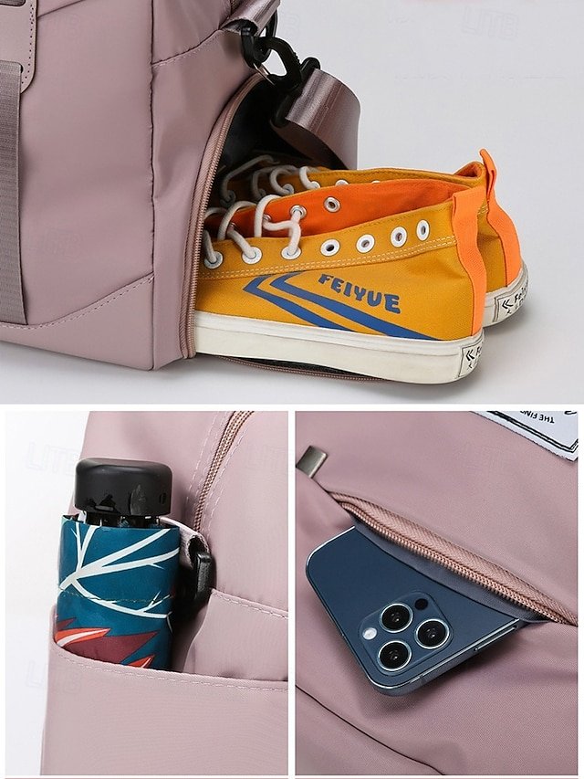 Women’s Travel Duffel Bag with Shoe Compartment - Image 6