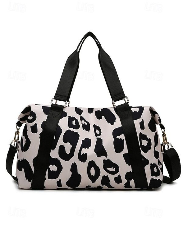 Women’s Waterproof Leopard Print Travel Duffel Bag